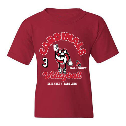 Ball State - NCAA Women's Volleyball : Elizabeth Tabeling - Fashion Shersey Youth T-Shirt-0