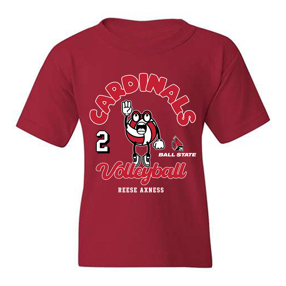 Ball State - NCAA Women's Volleyball : Reese Axness - Fashion Shersey Youth T-Shirt-0