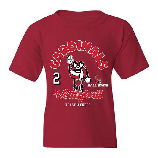 Ball State - NCAA Women's Volleyball : Reese Axness - Fashion Shersey Youth T-Shirt-0