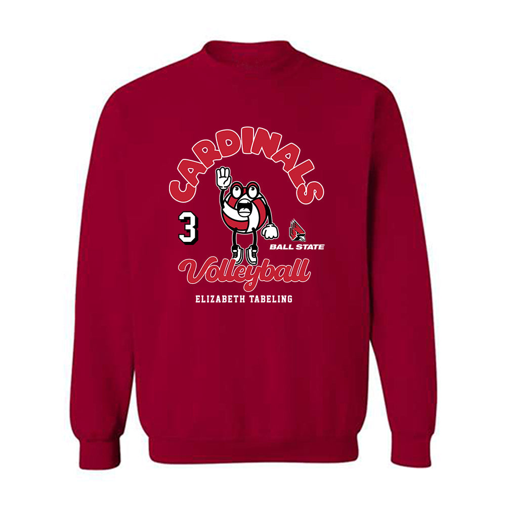 Ball State - NCAA Women's Volleyball : Elizabeth Tabeling - Fashion Shersey Crewneck Sweatshirt-0
