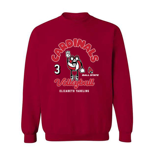 Ball State - NCAA Women's Volleyball : Elizabeth Tabeling - Fashion Shersey Crewneck Sweatshirt-0