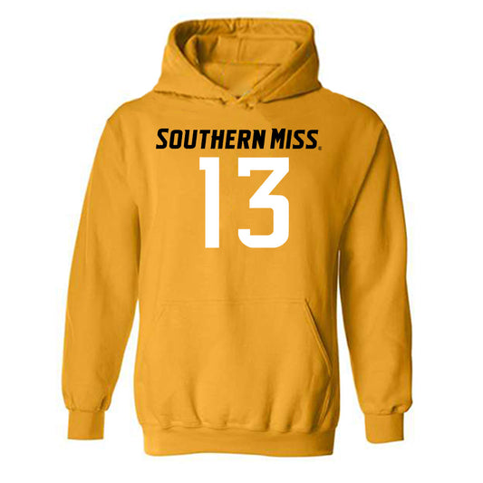 Southern Miss - NCAA Football : Mathis Haygood - Replica Shersey Hooded Sweatshirt-0