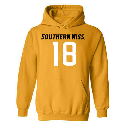 Southern Miss - NCAA Football : MaLik Caswell - Replica Shersey Hooded Sweatshirt-0