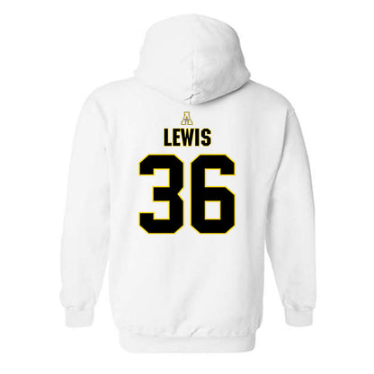 App State - NCAA Baseball : Zach Lewis - Replica Shersey Hooded Sweatshirt