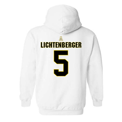 App State - NCAA Baseball : Tyler Lichtenberger - Replica Shersey Hooded Sweatshirt-1