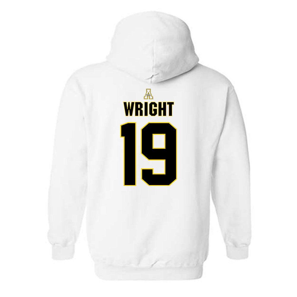 App State - NCAA Baseball : Brooks Wright - Replica Shersey Hooded Sweatshirt-1