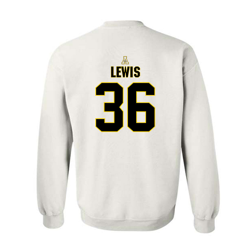 App State - NCAA Baseball : Zach Lewis - Replica Shersey Crewneck Sweatshirt