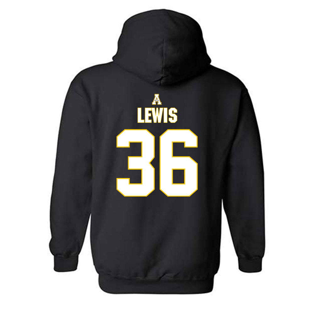 App State - NCAA Baseball : Zach Lewis - Replica Shersey Hooded Sweatshirt