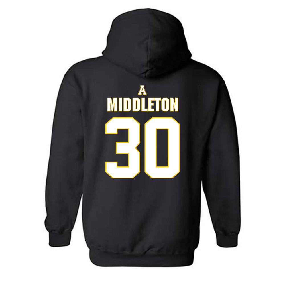 App State - NCAA Baseball : Mason Middleton - Replica Shersey Hooded Sweatshirt-1