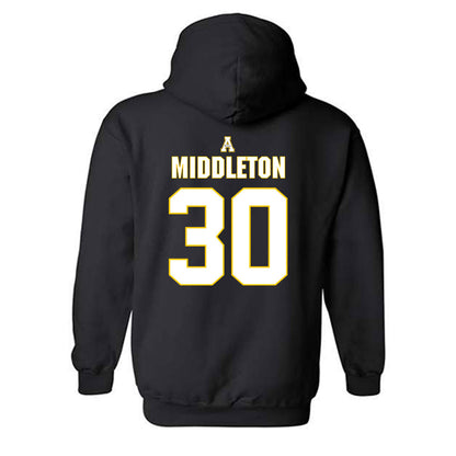 App State - NCAA Baseball : Mason Middleton - Replica Shersey Hooded Sweatshirt-1