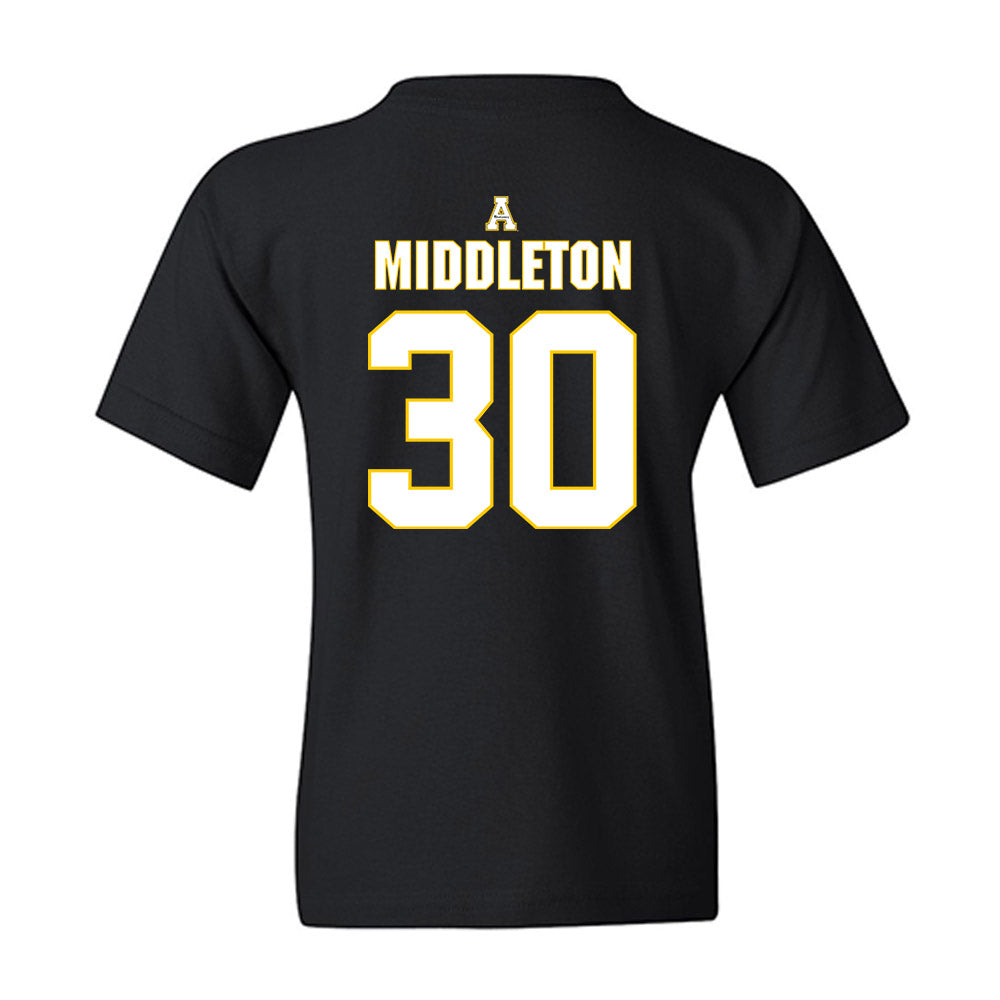 App State - NCAA Baseball : Mason Middleton - Replica Shersey Youth T-Shirt-1