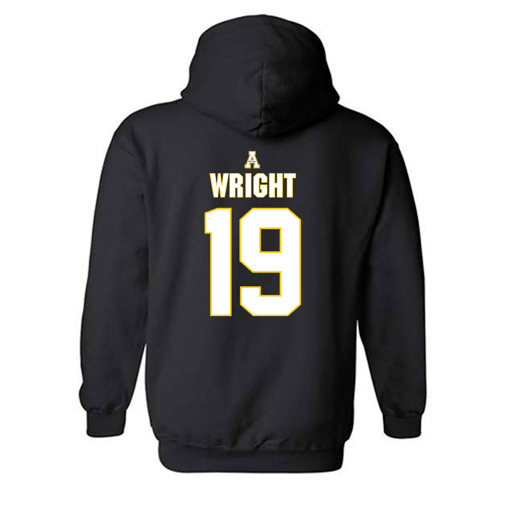 App State - NCAA Baseball : Brooks Wright - Replica Shersey Hooded Sweatshirt-1