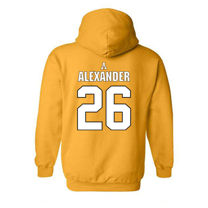 App State - NCAA Football : Khamani Alexander - Replica Shersey Hooded Sweatshirt-1