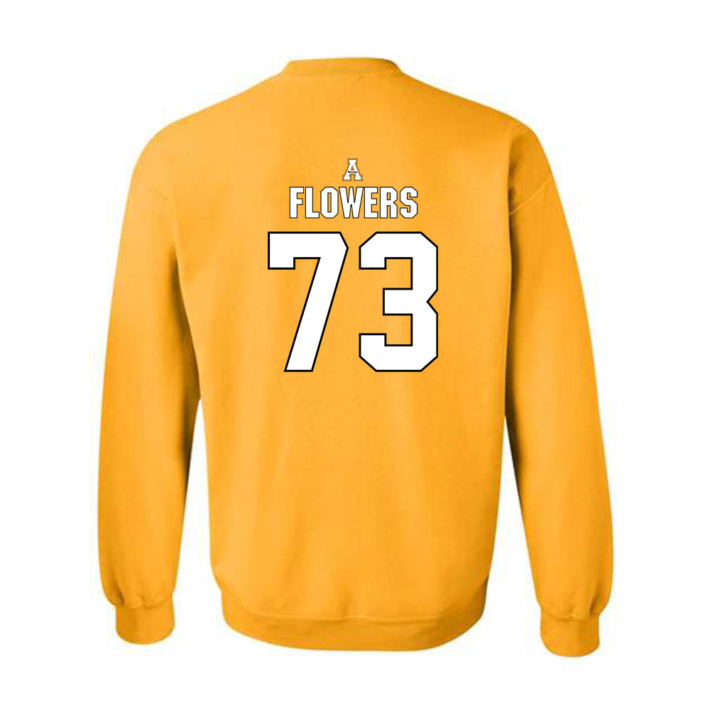 App State - NCAA Football : Will Flowers - Replica Shersey Crewneck Sweatshirt-1