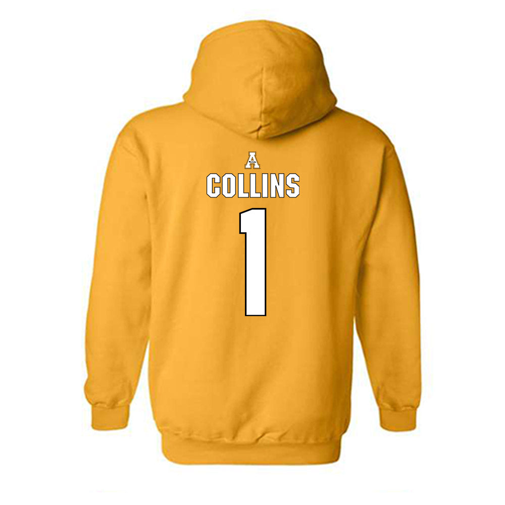 App State - NCAA Football : Shawn Collins - Replica Shersey Hooded Sweatshirt-1