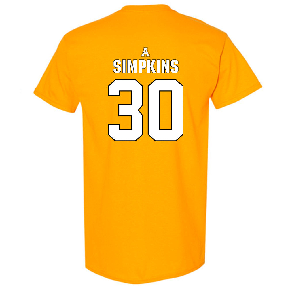 App State - NCAA Football : Gabriel Simpkins - Replica Shersey T-Shirt-1