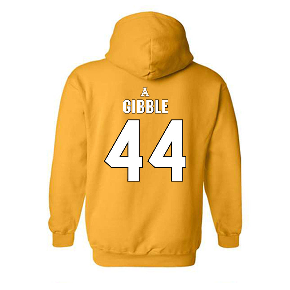 App State - NCAA Football : jared Gibble - Replica Shersey Hooded Sweatshirt-1