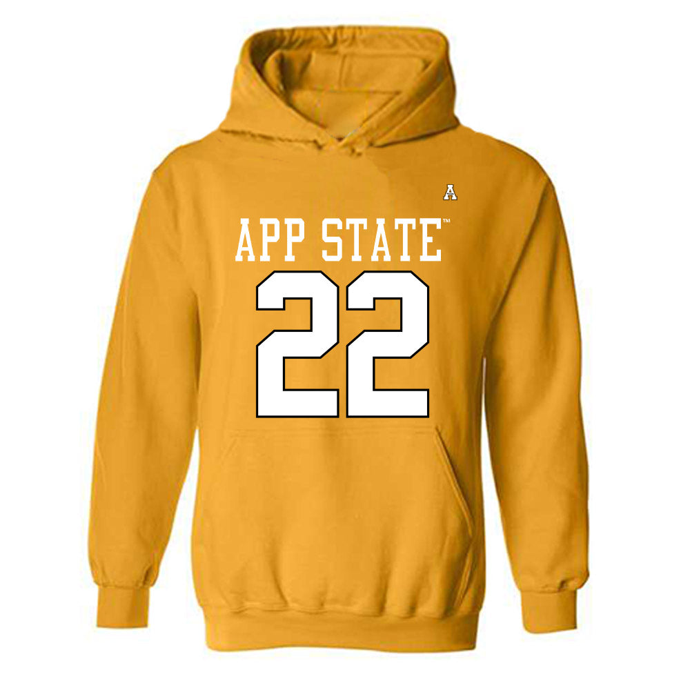 App State - NCAA Football : Jaquari Lewis - Replica Shersey Hooded Sweatshirt-0