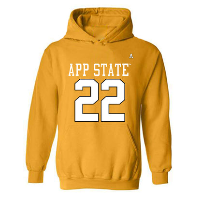 App State - NCAA Football : Jaquari Lewis - Replica Shersey Hooded Sweatshirt-0