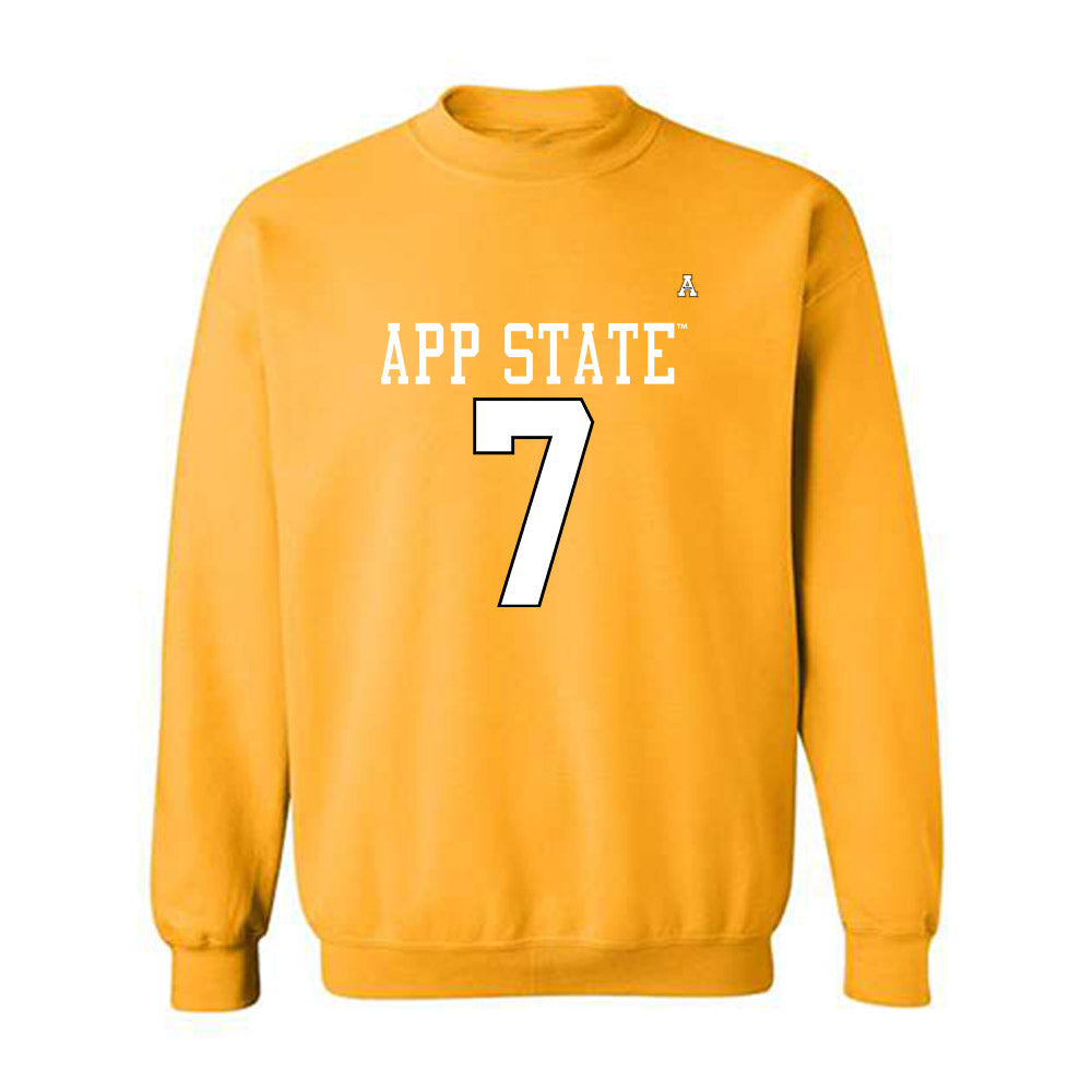 App State - NCAA Football : Jordan Favors - Replica Shersey Crewneck Sweatshirt-0