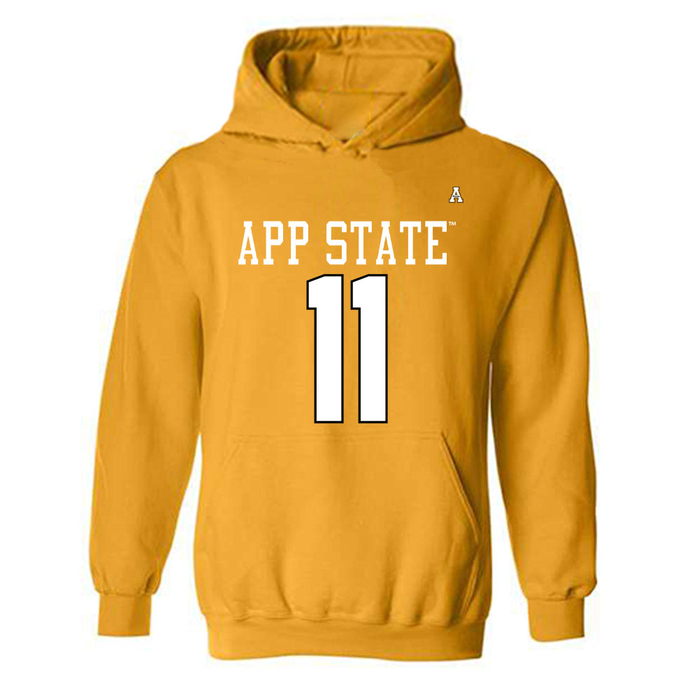 App State - NCAA Football : Juan Berchal - Replica Shersey Hooded Sweatshirt-0