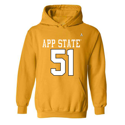 App State - NCAA Football : Kj Liles - Replica Shersey Hooded Sweatshirt-0