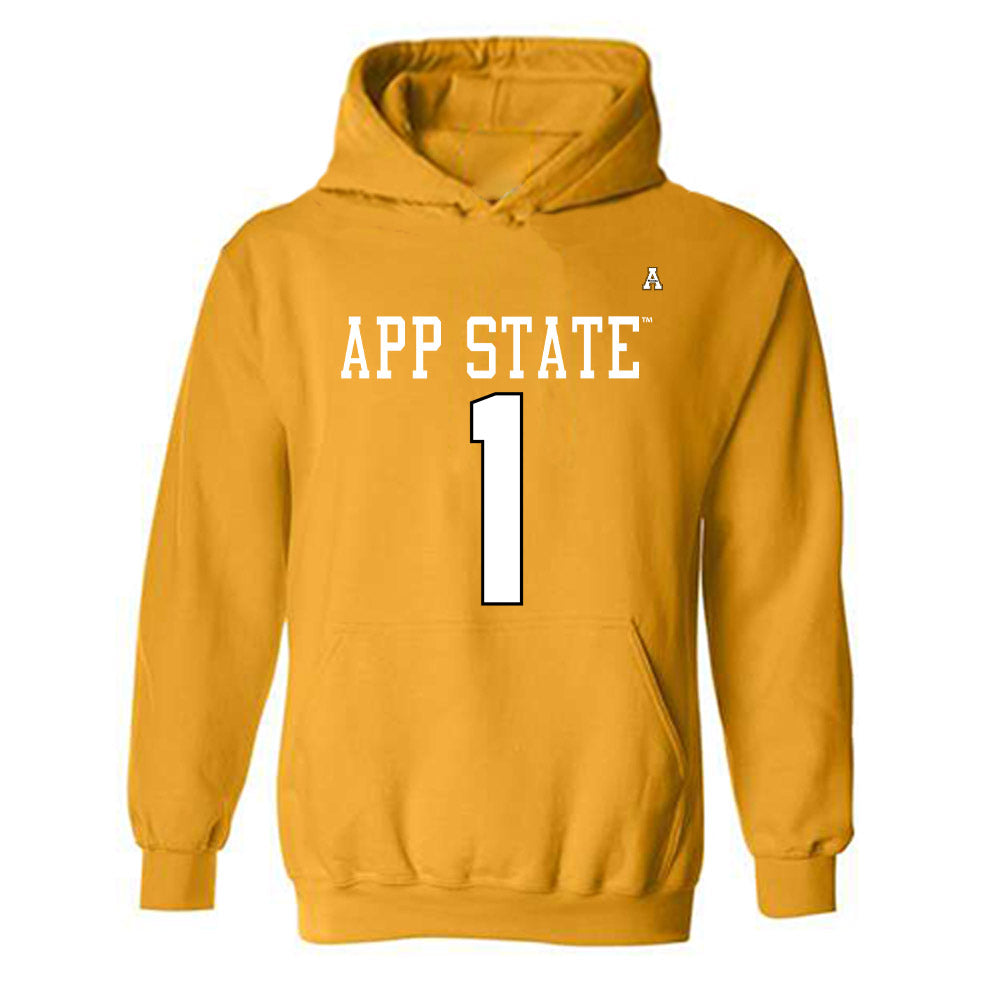 App State - NCAA Football : Shawn Collins - Replica Shersey Hooded Sweatshirt-0