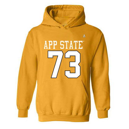 App State - NCAA Football : Will Flowers - Replica Shersey Hooded Sweatshirt-0