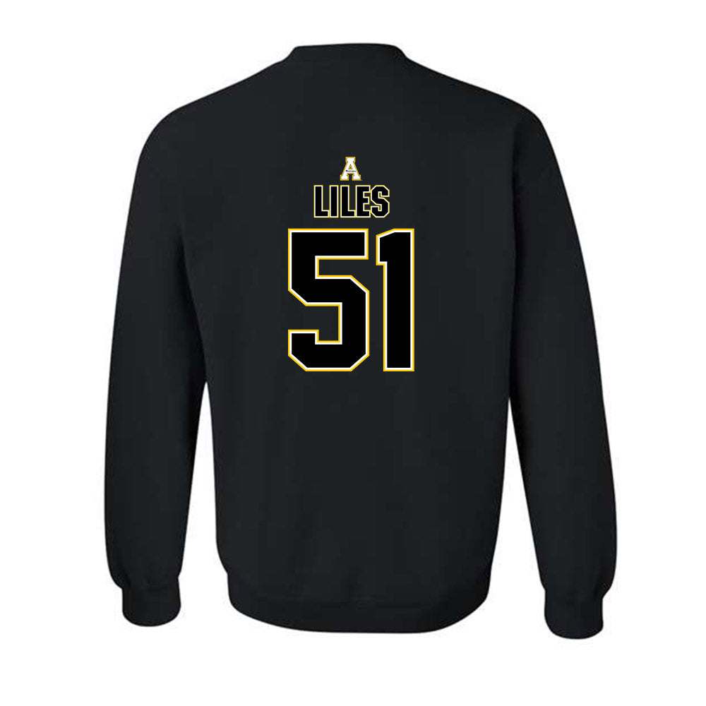 App State - NCAA Football : Kj Liles - Replica Shersey Crewneck Sweatshirt-1