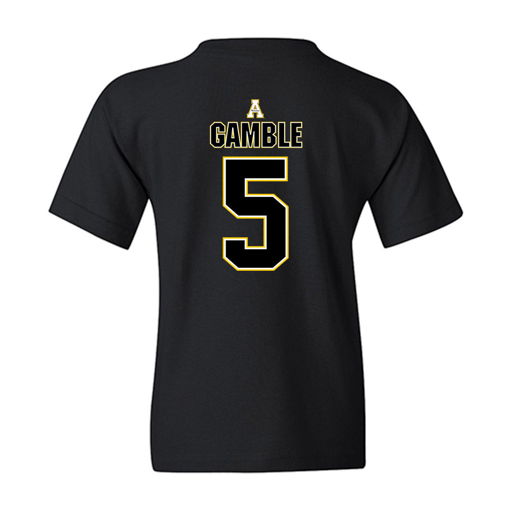 App State - NCAA Football : Zyeir Gamble - Replica Shersey Youth T-Shirt-1
