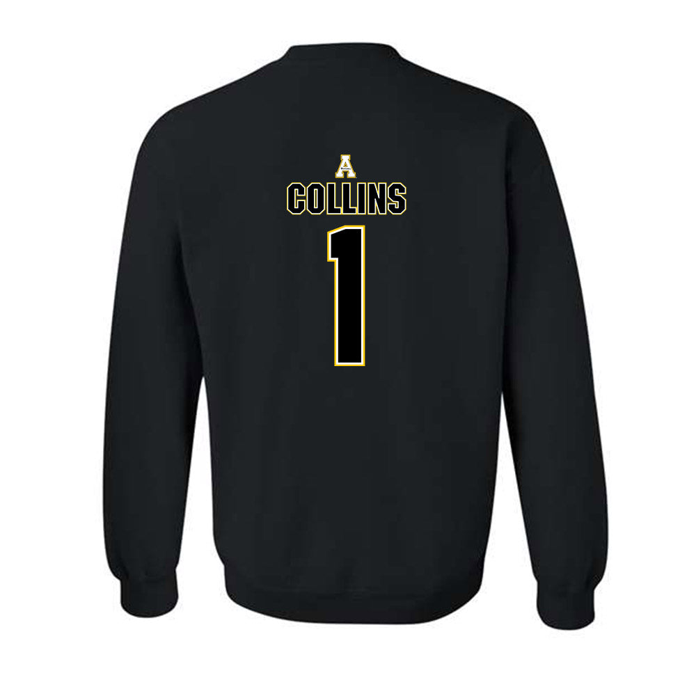 App State - NCAA Football : Shawn Collins - Replica Shersey Crewneck Sweatshirt-1