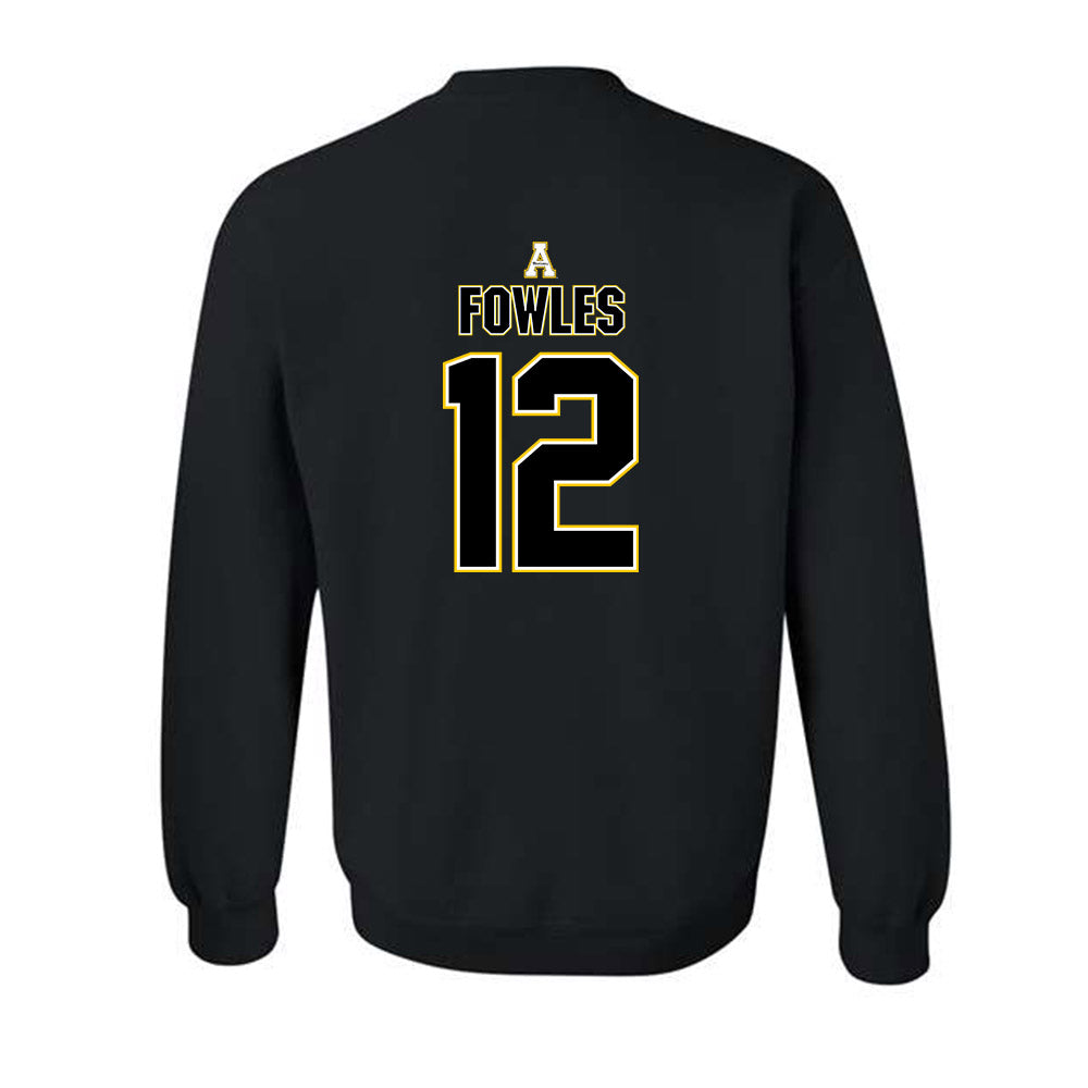 App State - NCAA Football : William Fowles - Replica Shersey Crewneck Sweatshirt-1