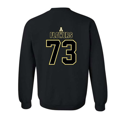 App State - NCAA Football : Will Flowers - Replica Shersey Crewneck Sweatshirt-1