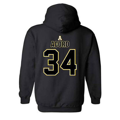 App State - NCAA Football : Joshua Acord - Replica Shersey Hooded Sweatshirt-1