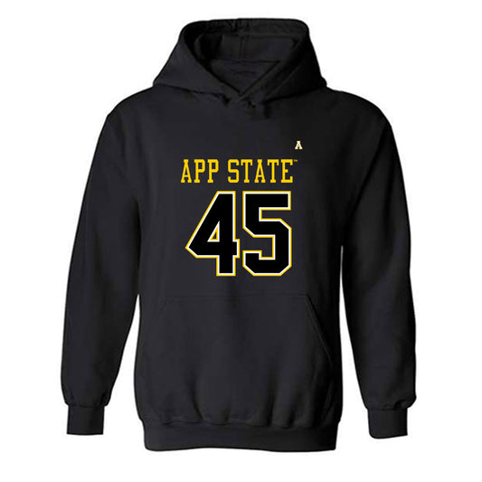 App State - NCAA Football : Nick Campbell - Replica Shersey Hooded Sweatshirt