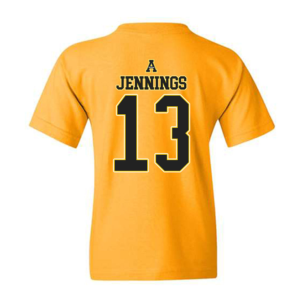 App State - NCAA Men's Basketball : Kasen Jennings - Replica Shersey Youth T-Shirt-1