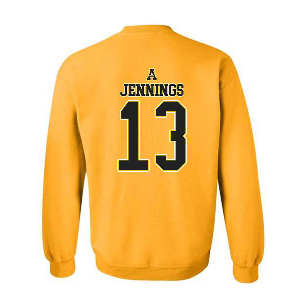 App State - NCAA Men's Basketball : Kasen Jennings - Replica Shersey Crewneck Sweatshirt-1