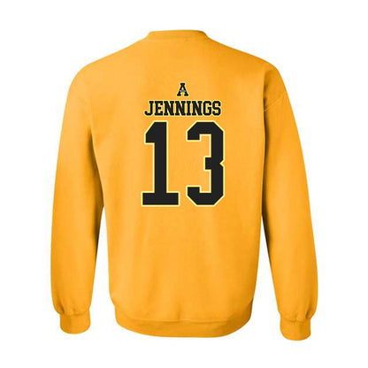 App State - NCAA Men's Basketball : Kasen Jennings - Replica Shersey Crewneck Sweatshirt-1