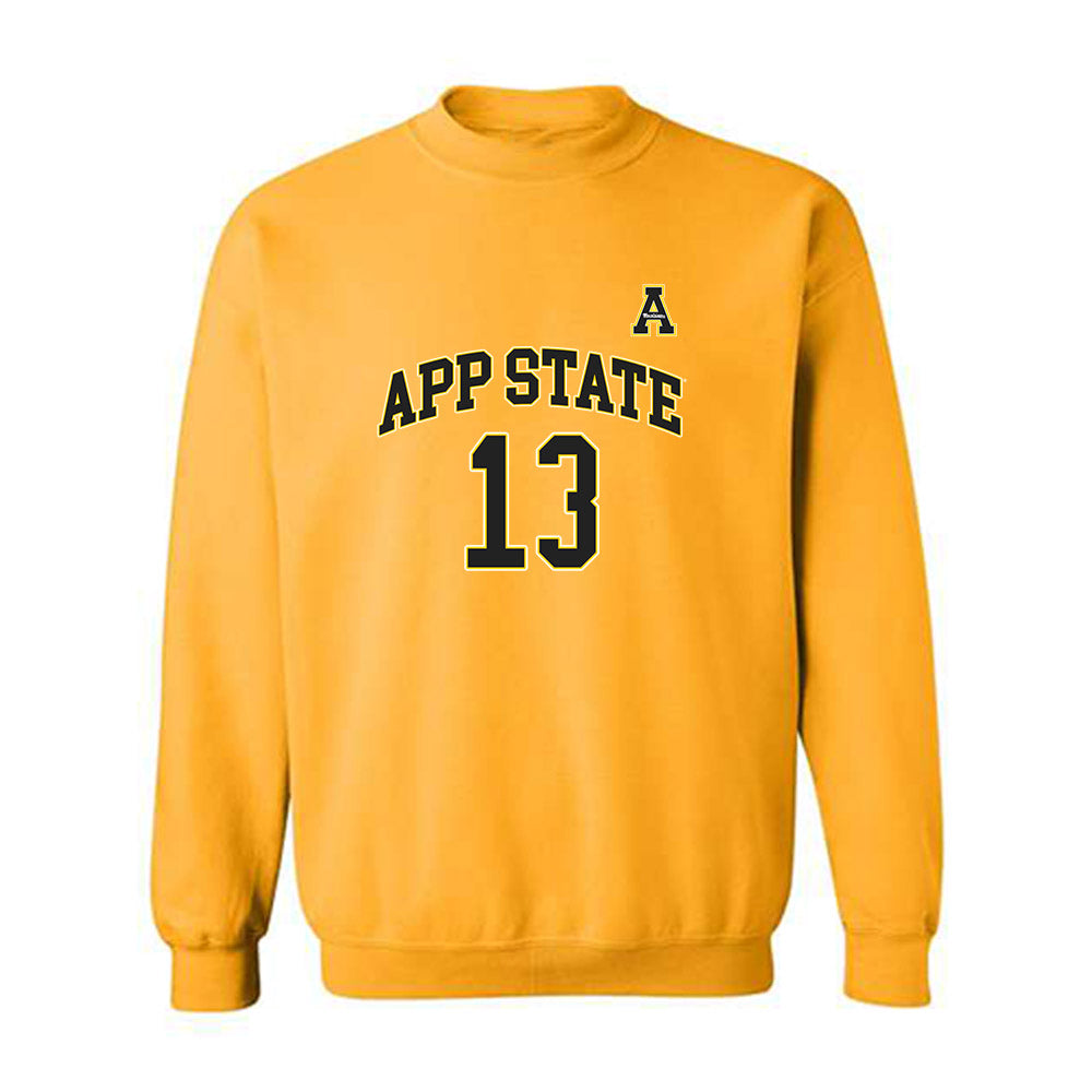 App State - NCAA Men's Basketball : Kasen Jennings - Replica Shersey Crewneck Sweatshirt-0