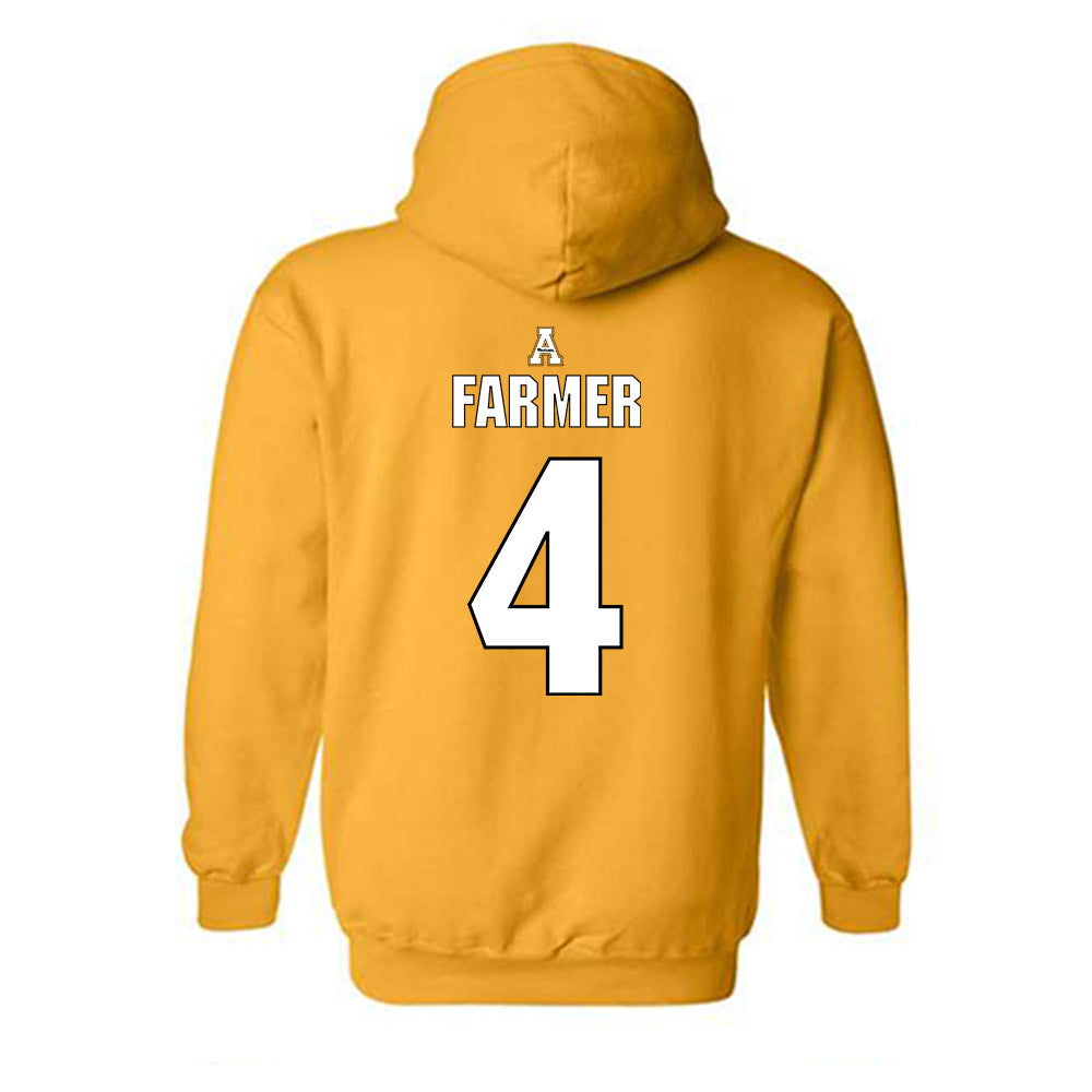 App State - NCAA Football : Myles Farmer - Replica Shersey Hooded Sweatshirt-1