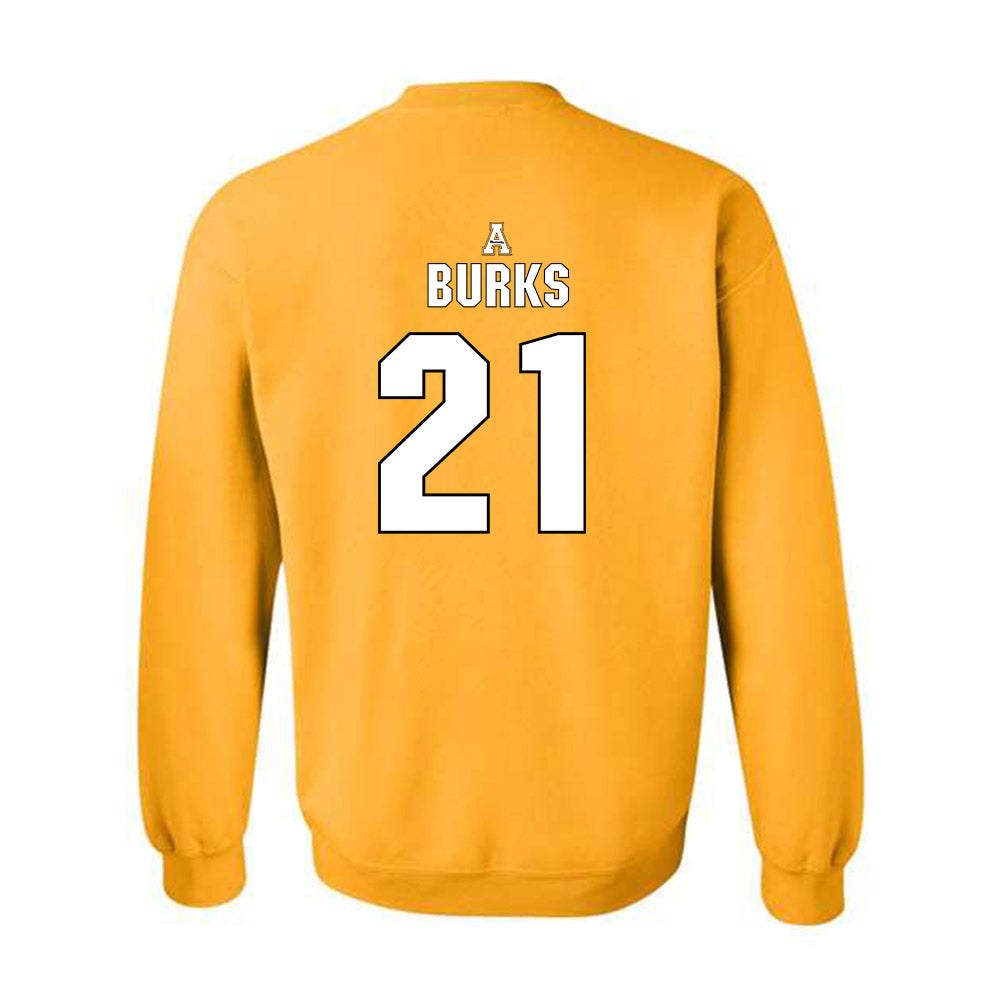 App State - NCAA Football : DJ Burks - Replica Shersey Crewneck Sweatshirt