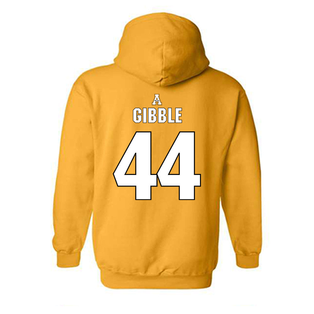 App State - NCAA Football : jared Gibble - Replica Shersey Hooded Sweatshirt-1