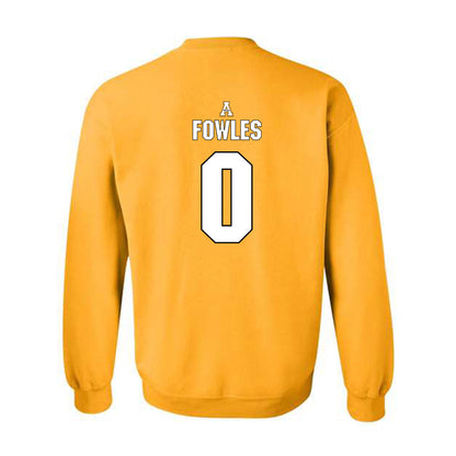 App State - NCAA Football : William Fowles - Replica Shersey Crewneck Sweatshirt