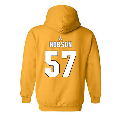 App State - NCAA Football : Austin Hobson - Replica Shersey Hooded Sweatshirt