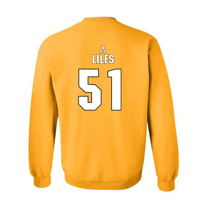 App State - NCAA Football : Kj Liles - Replica Shersey Crewneck Sweatshirt-1