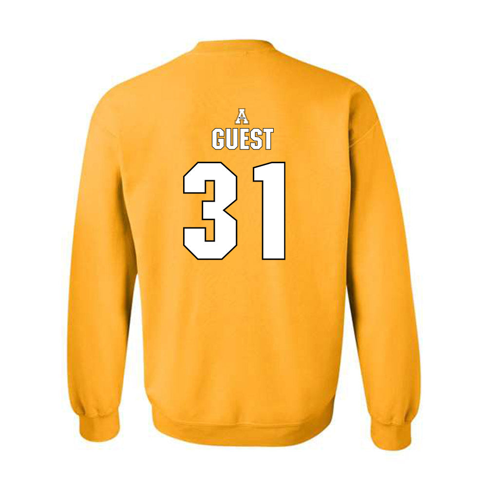App State - NCAA Football : Max Guest - Replica Shersey Crewneck Sweatshirt-1