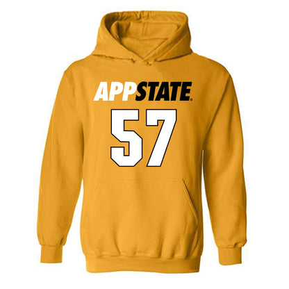 App State - NCAA Football : Austin Hobson - Replica Shersey Hooded Sweatshirt