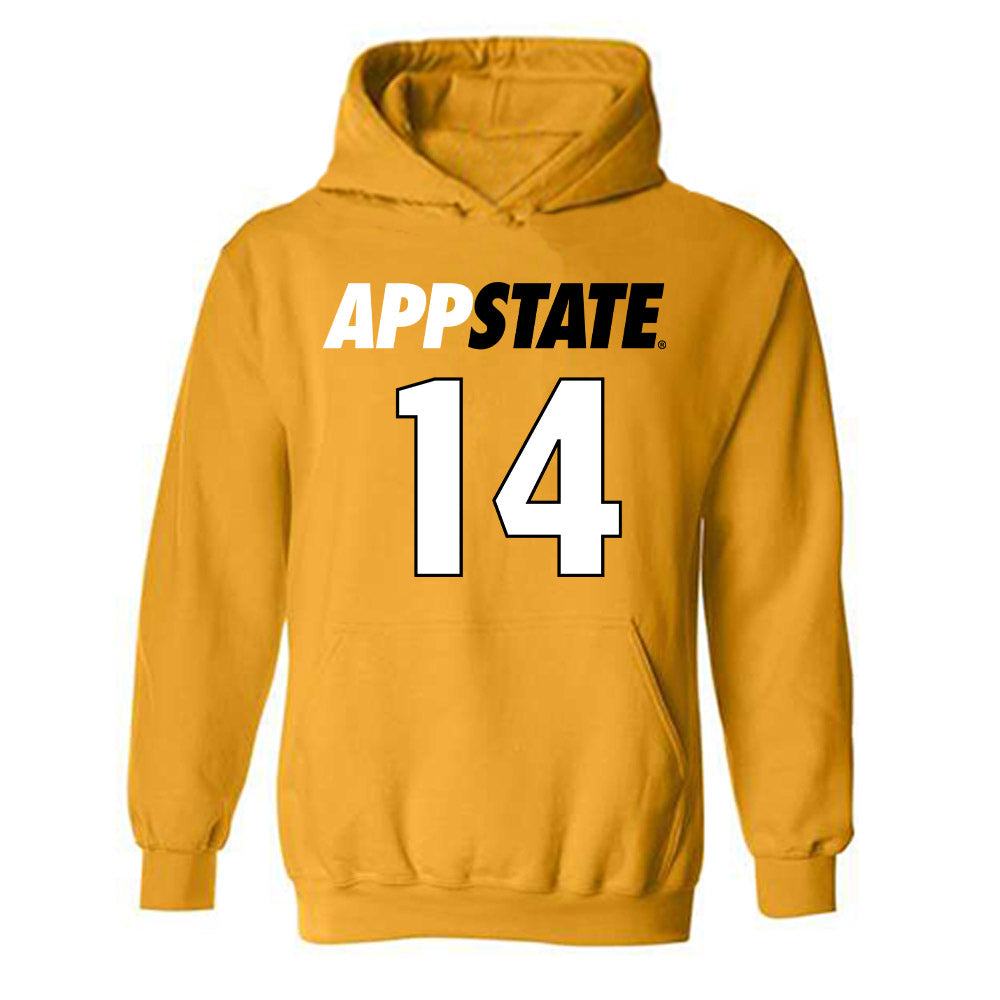 App State - NCAA Women's Volleyball : Alec Quinn - Replica Shersey Hooded Sweatshirt