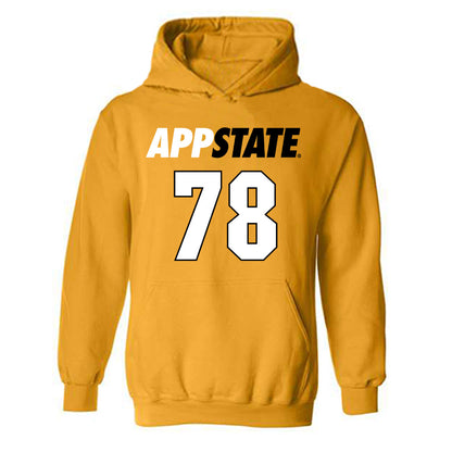 App State - NCAA Football : Dylan Barbrey - Replica Shersey Hooded Sweatshirt