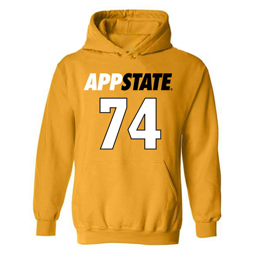 App State - NCAA Football : Griffin Scroggs - Replica Shersey Hooded Sweatshirt-0